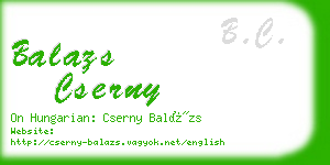 balazs cserny business card